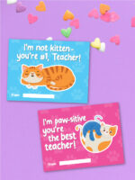 Printable Cat Valentine Cards For Kids