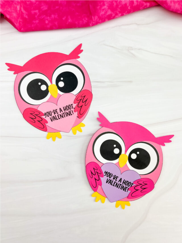 Valentine Owl Craft For Kids [Free Template] Story