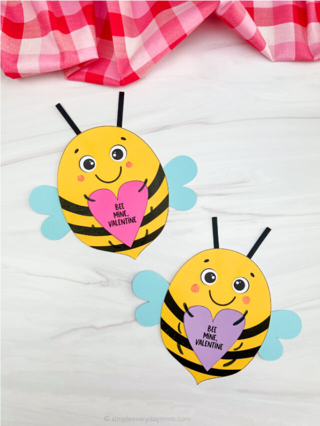Bee Valentine Craft For Kids [Free Template] Story