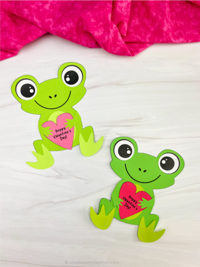 Frog Valentine Craft For Kids [Free Template] Story