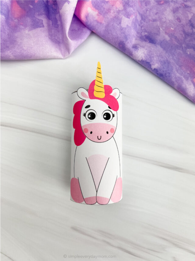 Unicorn Toilet Roll Craft For Kids [Free Template] Story