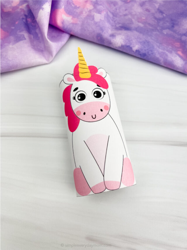 Unicorn Toilet Roll Craft For Kids [Free Template] Story