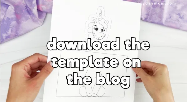 printed template with "download the template on the blog"