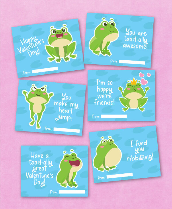frog Valentine cards