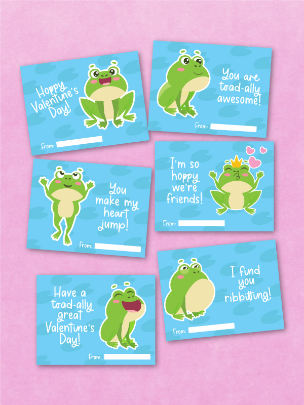 frog Valentine cards