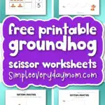 Groundhog cutting practice worksheets finished cover image