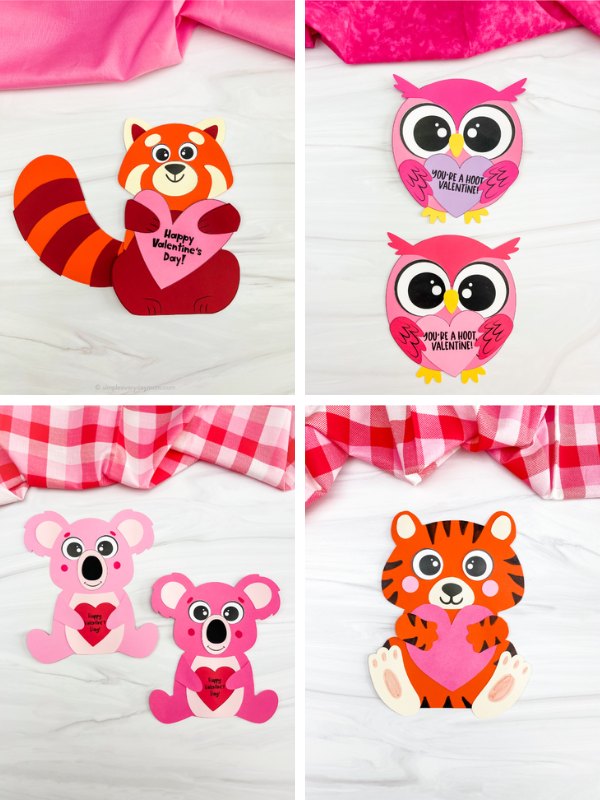 Valentine crafts for kids image collage