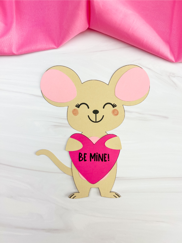 single example of mouse valentine craft