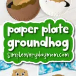 Paper plate groundhog craft finished example banner image