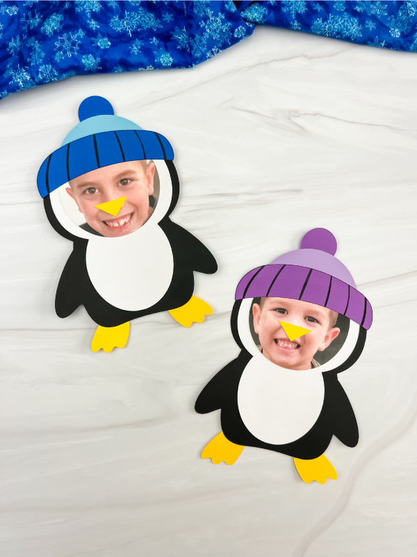 two examples of photo penguin craft