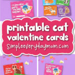 printable cat valentines card cover image