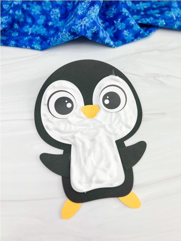 solo image of puffy penguin craft