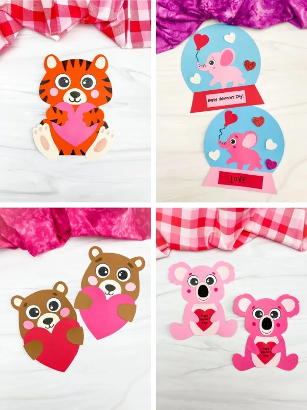 Valentine craft ideas for kids image collage