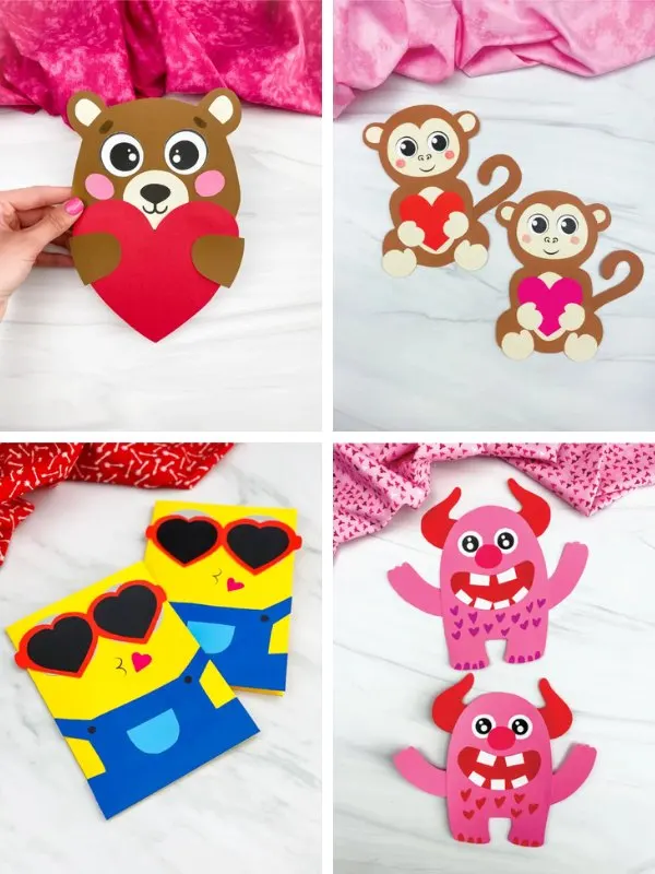 Valentine crafts for kids image collage