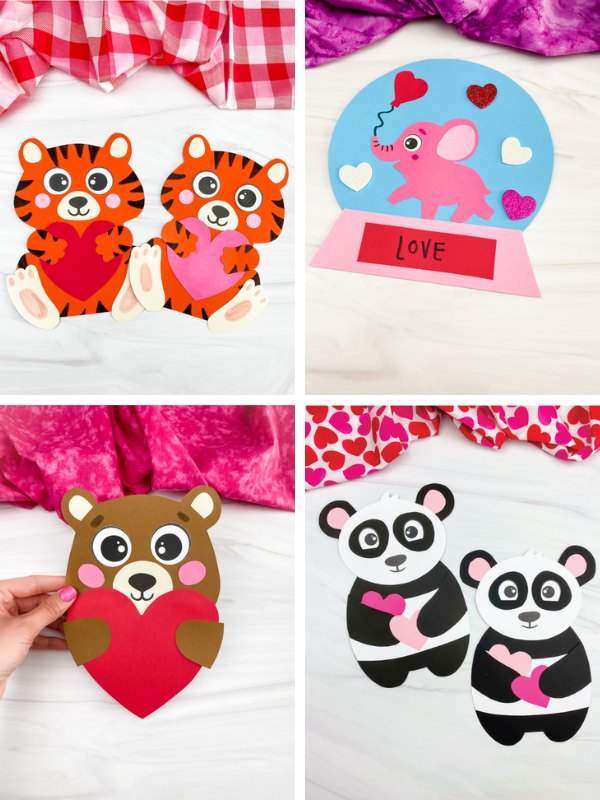 valentine crafts ideas for kids image collage