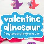 finished dinosaur valentine craft example cover image