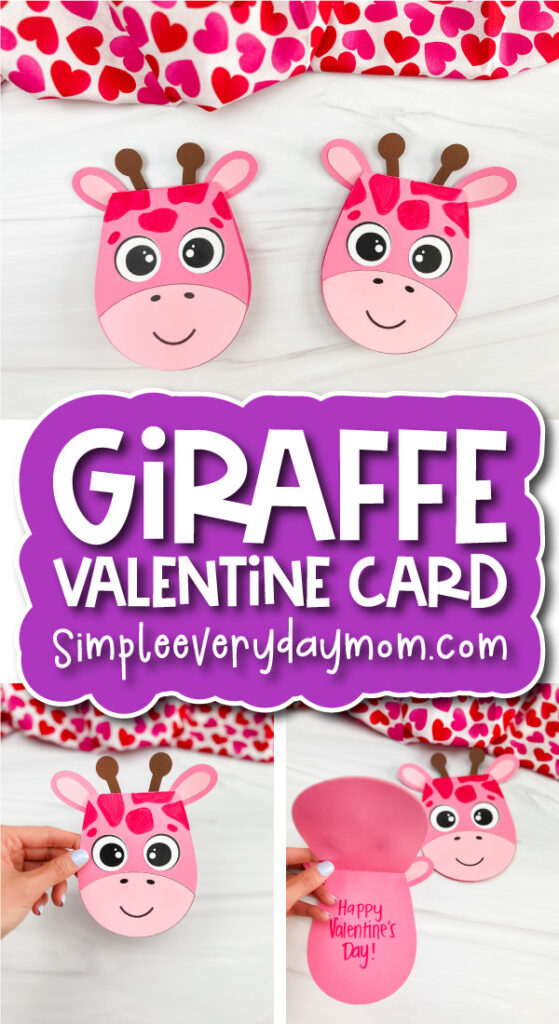 Giraffe valentine card craft finished craft cover image