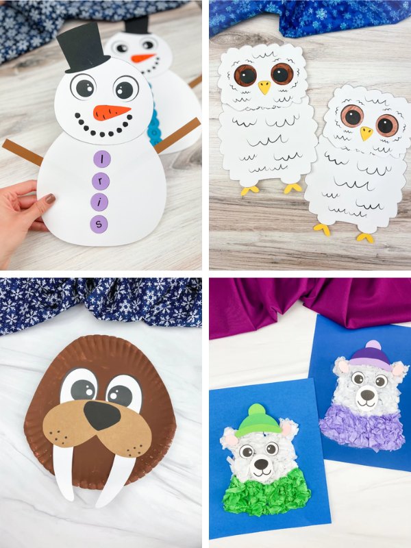 winter craft ideas image collage