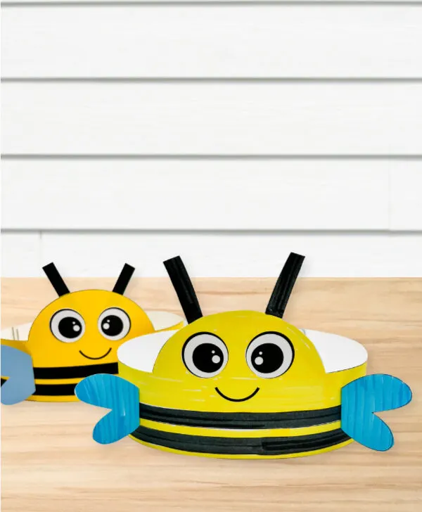 finished bumble bee headbands