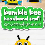 finished bumble bee headband craft cover image