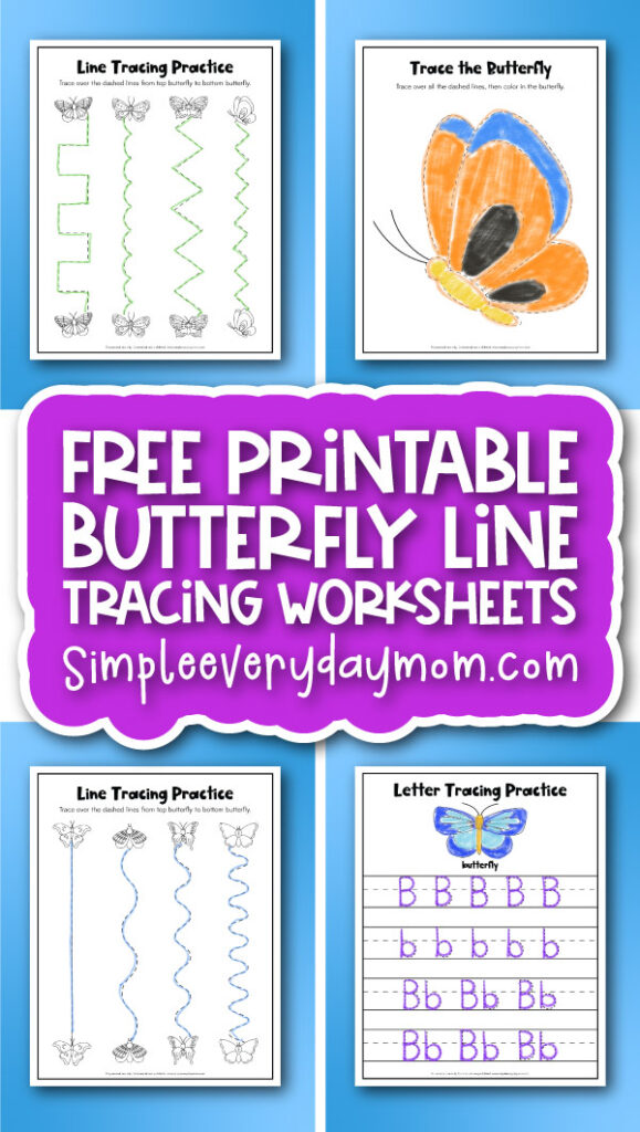butterfly tracing worksheets cover image