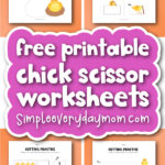 Chick cutting practice worksheets cover image