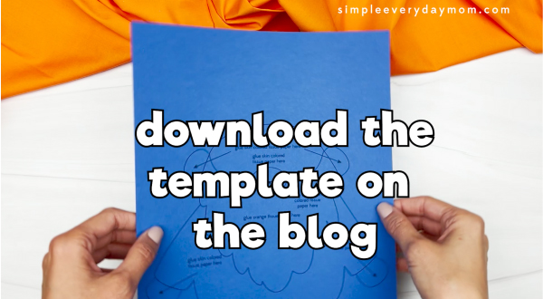 printed leprechaun tissue paper with "download the template on the blog"