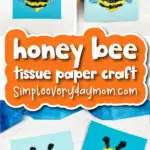 tissue paper bee craft finished example cover image