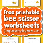 Bee cutting practice worksheets cover image