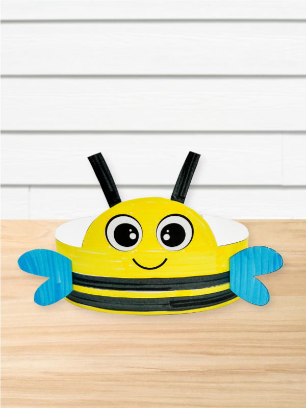 single image of finished bumble bee headband