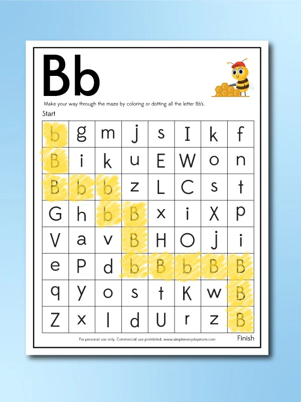 bee letter maze