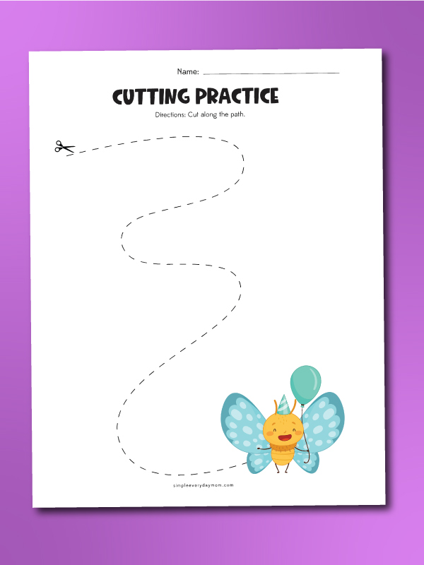butterfly cutting practice trace