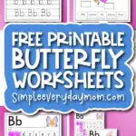 Butterfly worksheets cover image