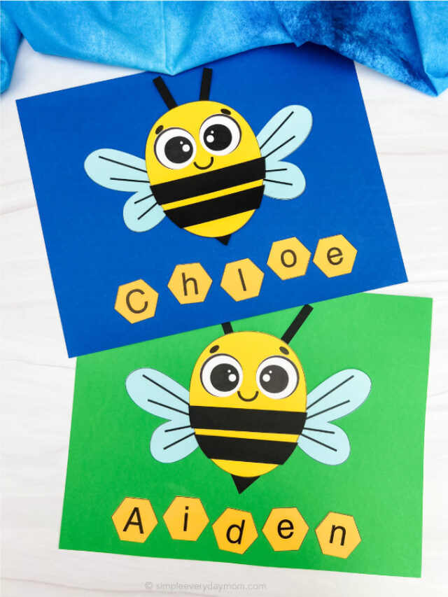 Bee Name Craft For Kids [Free Template] Story