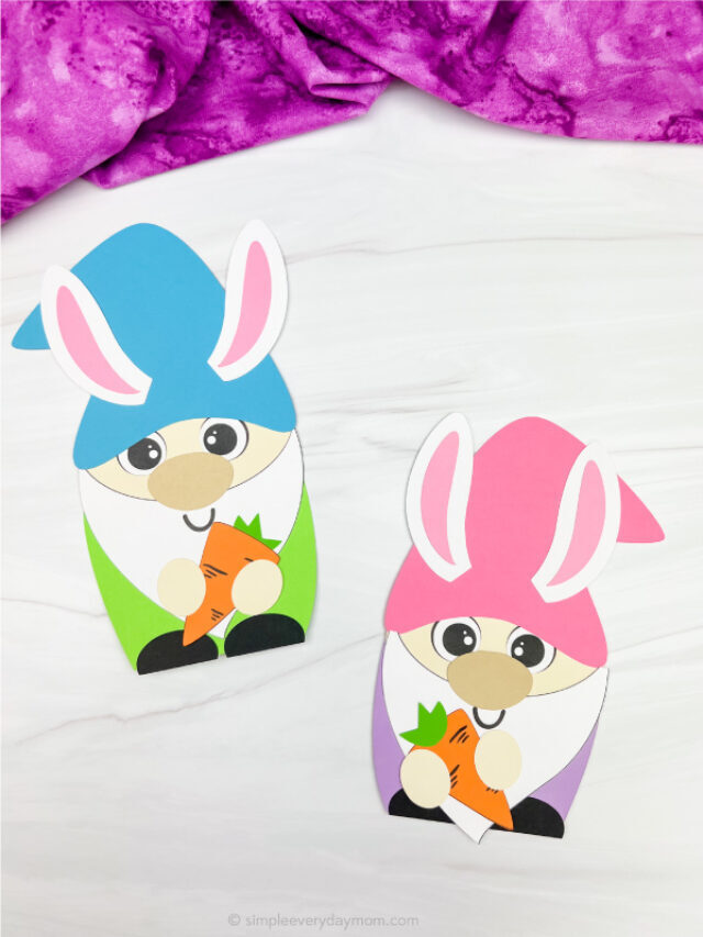 Bunny Gnome Craft For Kids [Free Template] Story