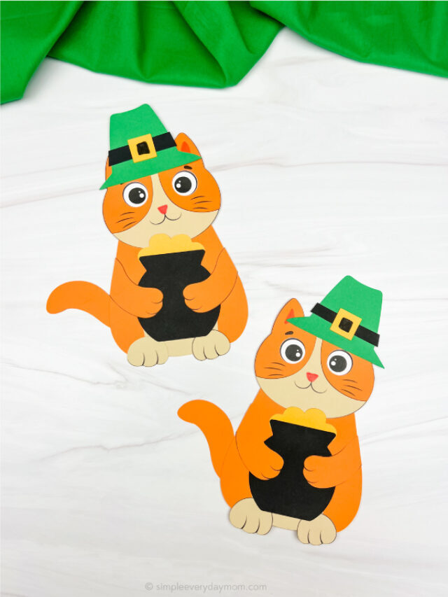 Cat Leprechaun Craft For Kids [Free Template] Story
