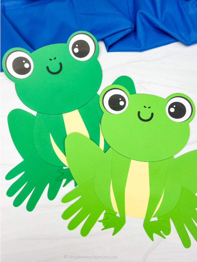 Frog Handprint Craft For Kids [Free Template] Story