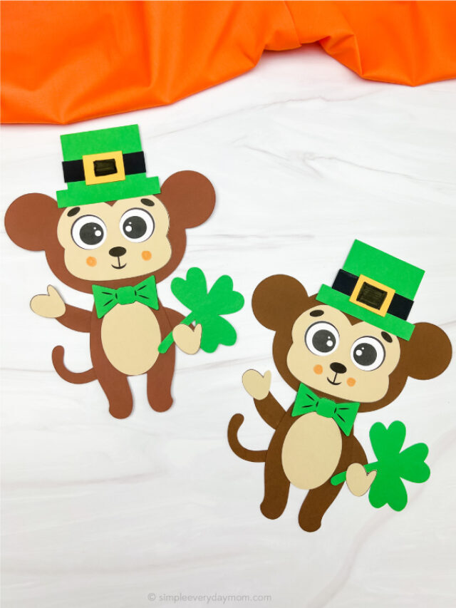 Leprechaun Monkey Craft For Kids [Free Template] Story