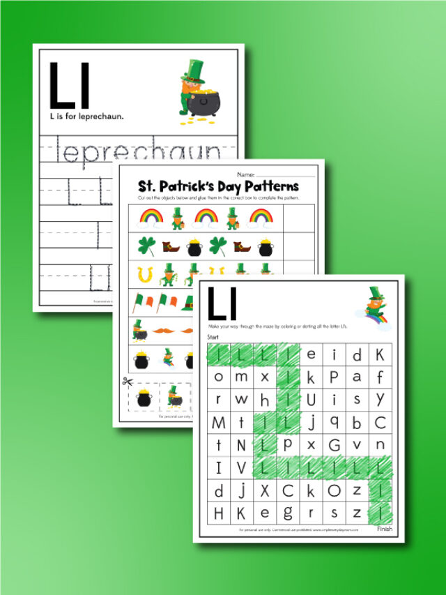 St. Patrick's Day worksheets image collage