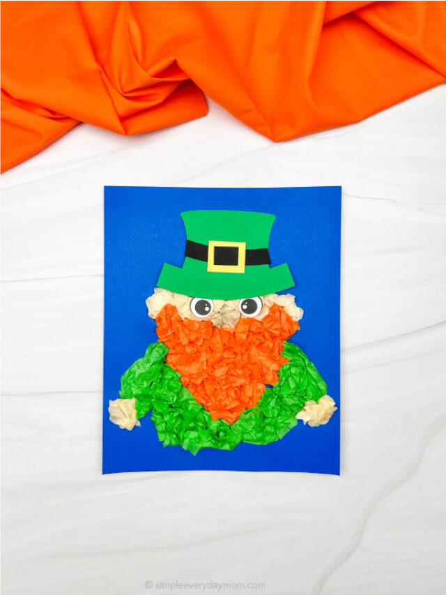 single example of tissue paper leprechaun