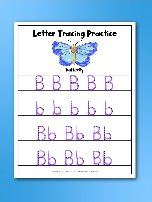 butterfly tracing worksheets letter tracing