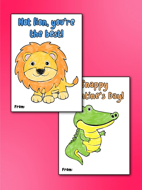 additional examples of valentine cards to color