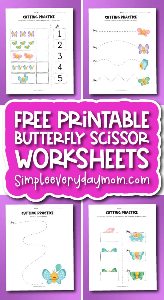 butterfly flitting practice worksheets cover image