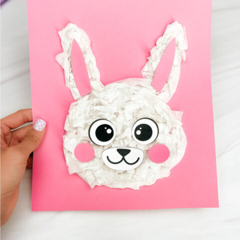 Tissue Paper Bunny Craft For Kids