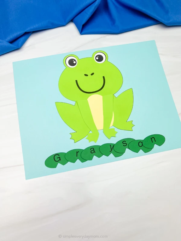 single image of frog name craft