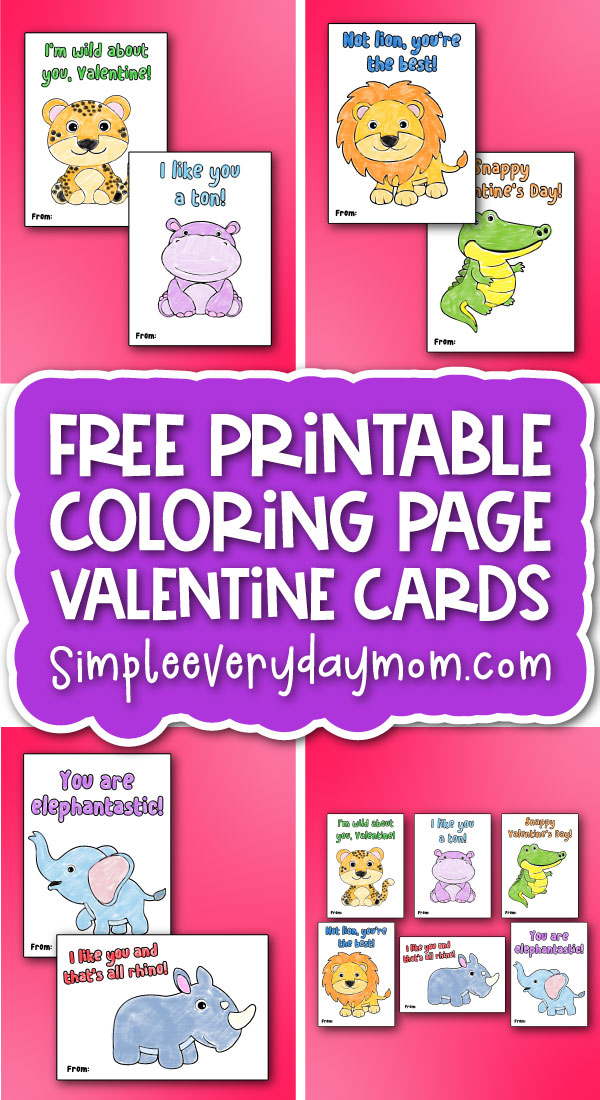 Printable Valentines Day Cards To Color For Kids (Freebie)