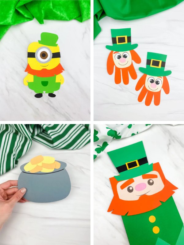 St Patricks Day craft ideas image collage