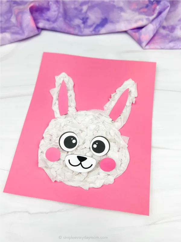 single example of tissue paper bunny craft
