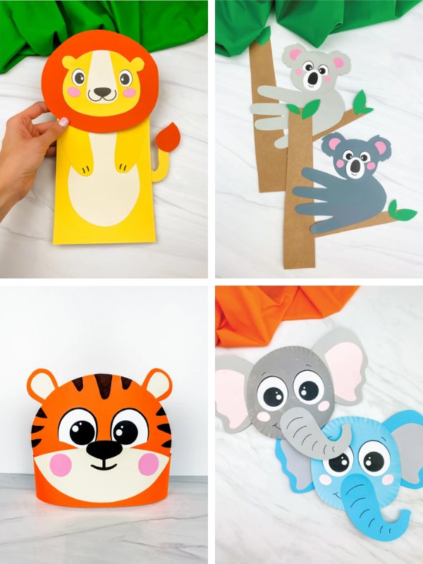 Zoo animal craft ideas image collage