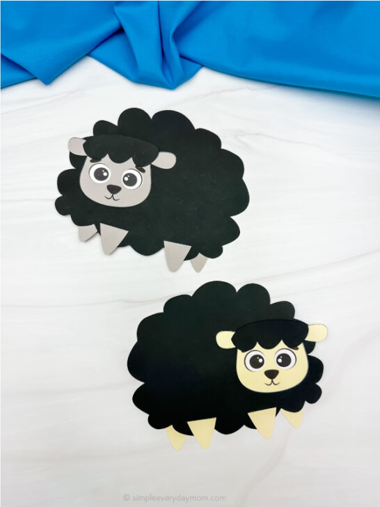 Baa Baa Black Sheep Craft For Kids [Free Template]